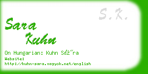 sara kuhn business card